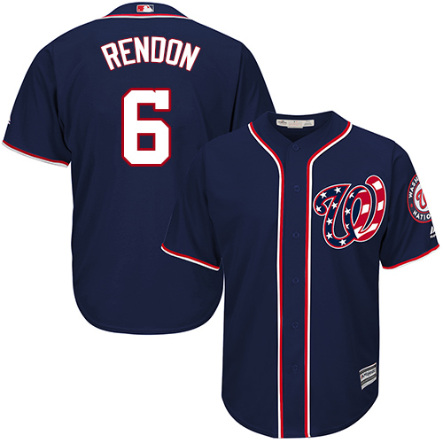 Nationals #6 Anthony Rendon Navy Blue Cool Base Stitched Youth MLB Jersey - Click Image to Close